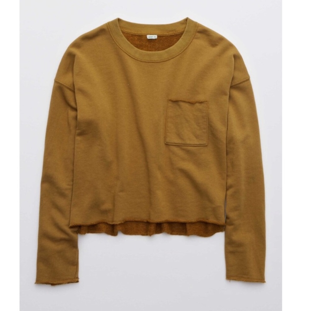 Aerie Crew Neck  Crop Sweatshirt